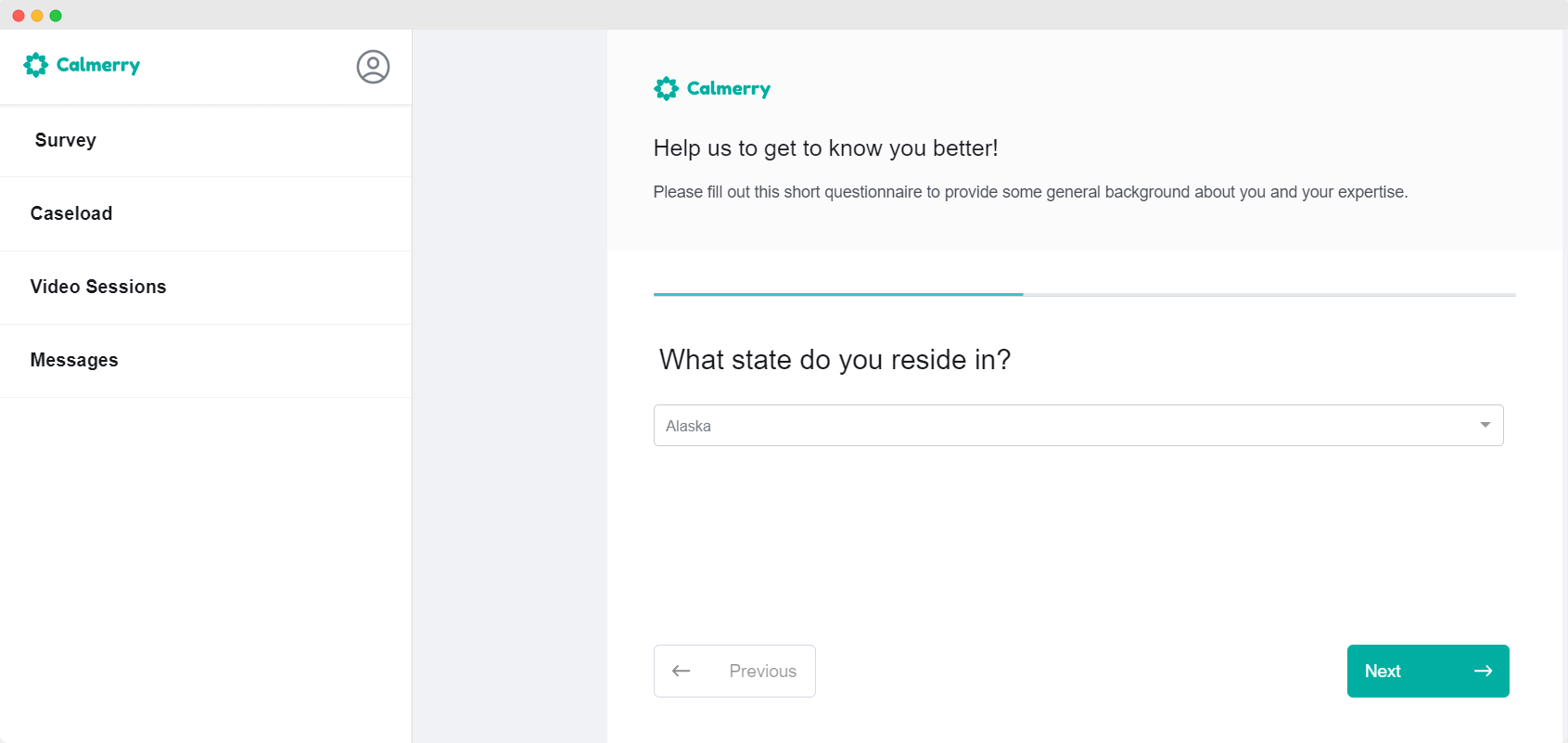 calmerry therapist survey