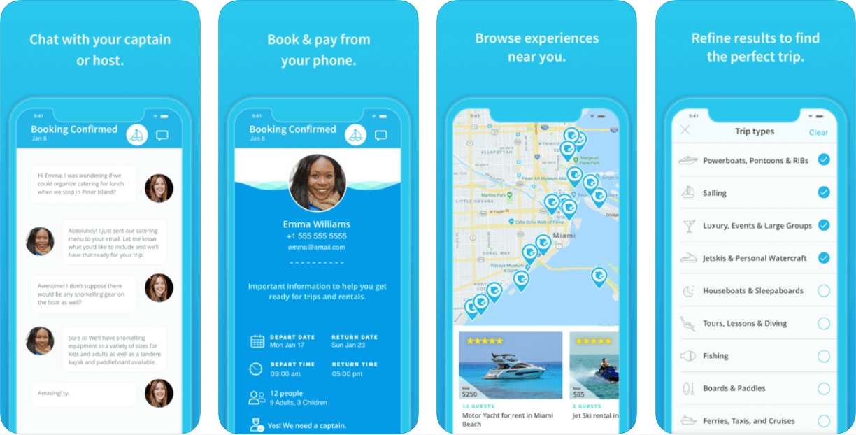 get my boat mobile app screens