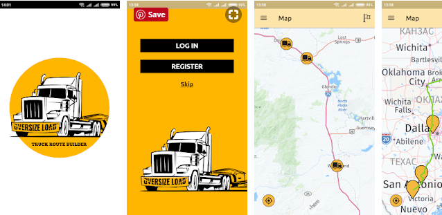 GPS route planning app
