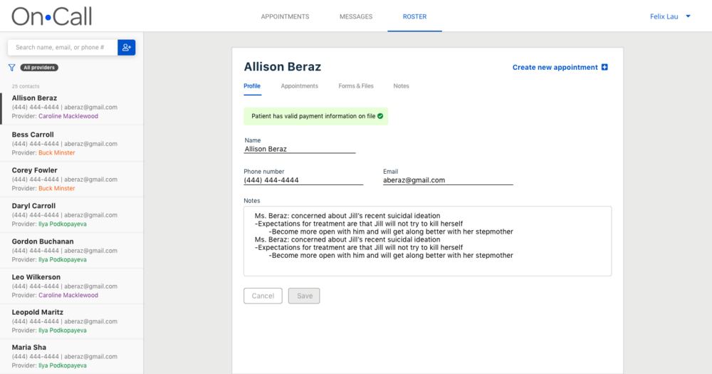 on call telemedicine platform