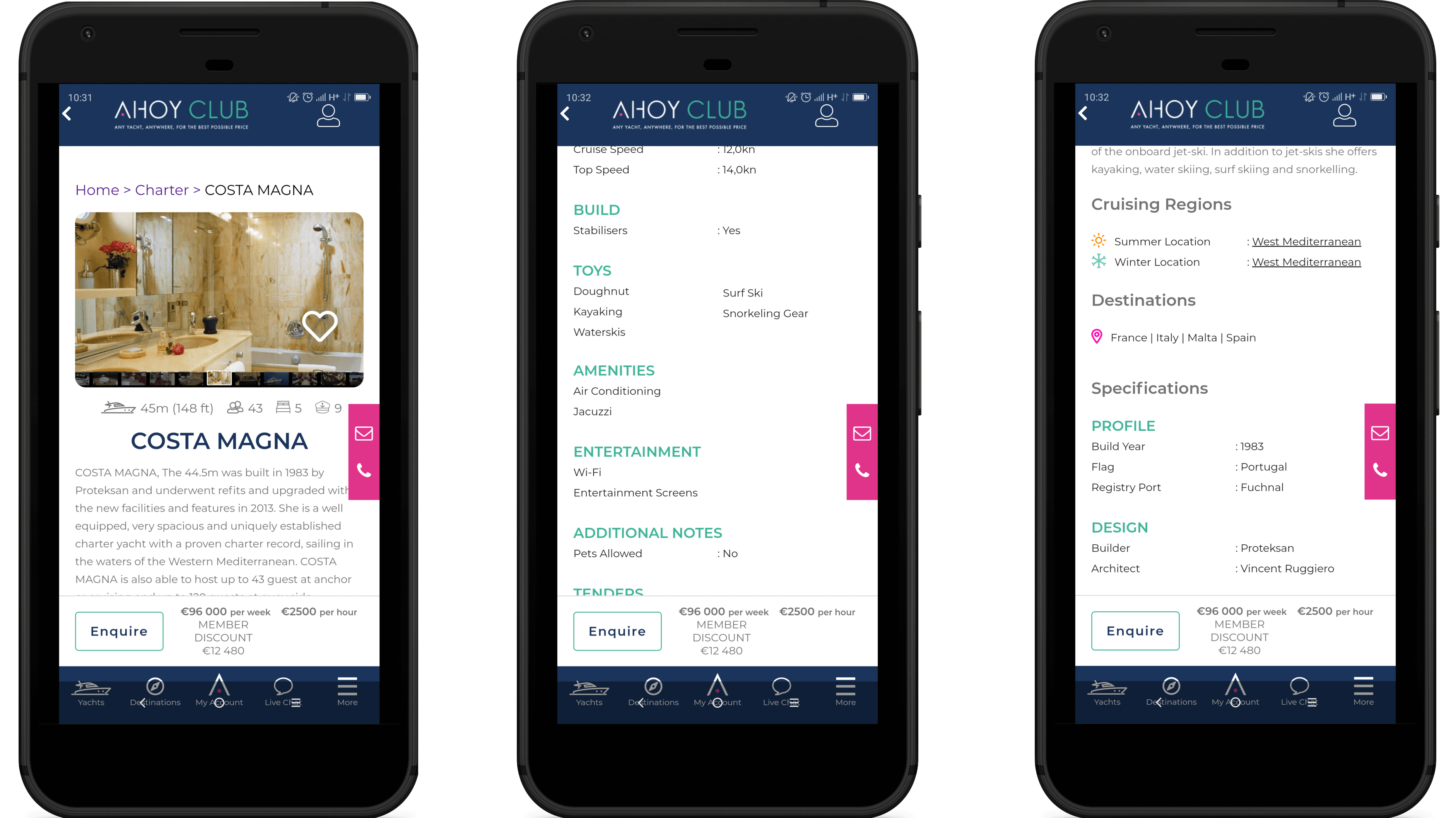 yacht booking app development